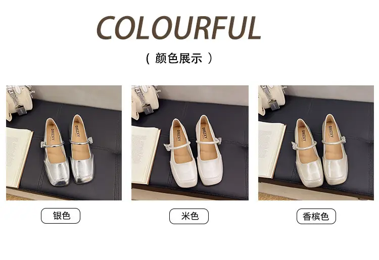 French-Style Low-Heeled Mary Jane Shoes for Women, 2026 New Spring and Autumn Flat Shoes, Versatile with Skirts, Single Shoes, Ballet Flats — feature 2
