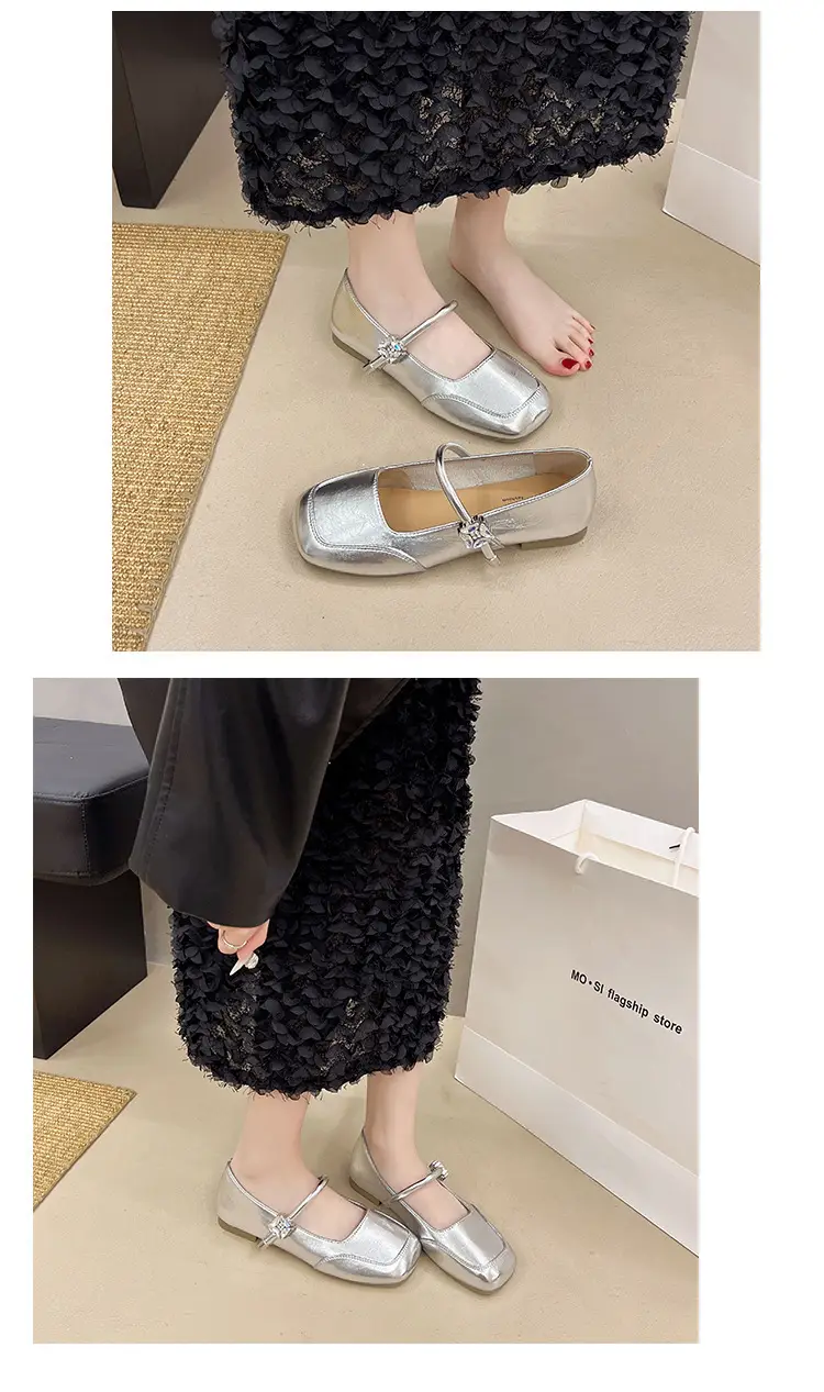 French-Style Low-Heeled Mary Jane Shoes for Women, 2026 New Spring and Autumn Flat Shoes, Versatile with Skirts, Single Shoes, Ballet Flats — feature 3