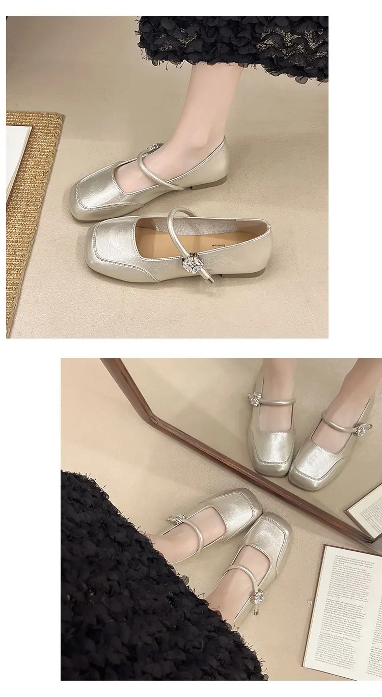 French-Style Low-Heeled Mary Jane Shoes for Women, 2026 New Spring and Autumn Flat Shoes, Versatile with Skirts, Single Shoes, Ballet Flats — feature 5