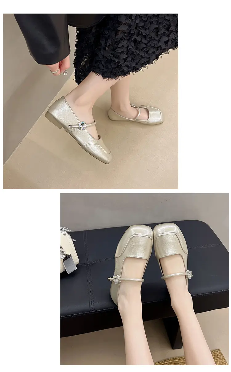 French-Style Low-Heeled Mary Jane Shoes for Women, 2026 New Spring and Autumn Flat Shoes, Versatile with Skirts, Single Shoes, Ballet Flats — feature 6