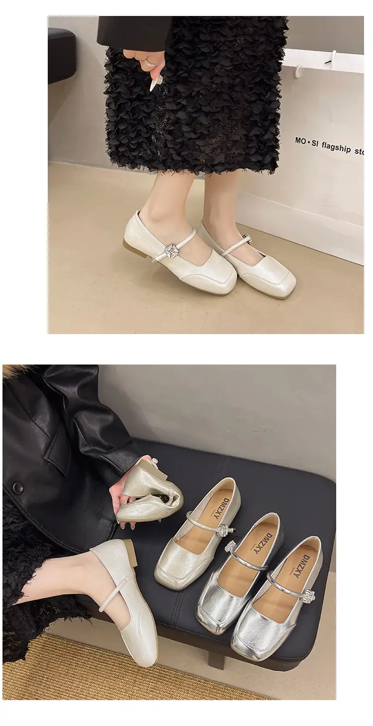 French-Style Low-Heeled Mary Jane Shoes for Women, 2026 New Spring and Autumn Flat Shoes, Versatile with Skirts, Single Shoes, Ballet Flats — feature 8