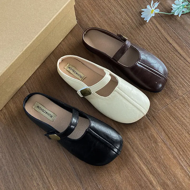 French-Style Closed-Toe Mules for Women, Summer 2025 New Versatile Retro Mary Jane Sandals to Match Dresses - Image 9