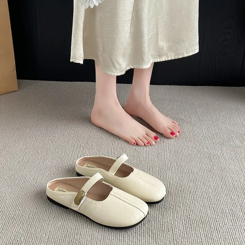 French-Style Closed-Toe Mules for Women, Summer 2025 New Versatile Retro Mary Jane Sandals to Match Dresses - Image 10