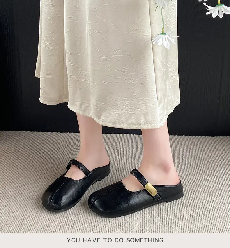 French-Style Closed-Toe Mules for Women, Summer 2025 New Versatile Retro Mary Jane Sandals to Match Dresses — feature 13