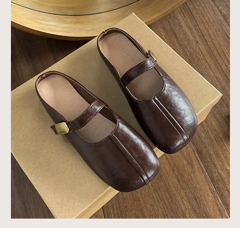 French-Style Closed-Toe Mules for Women, Summer 2025 New Versatile Retro Mary Jane Sandals to Match Dresses — feature 18