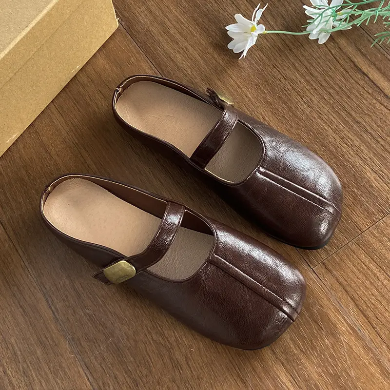 French-Style Closed-Toe Mules for Women, Summer 2025 New Versatile Retro Mary Jane Sandals to Match Dresses - Image 3