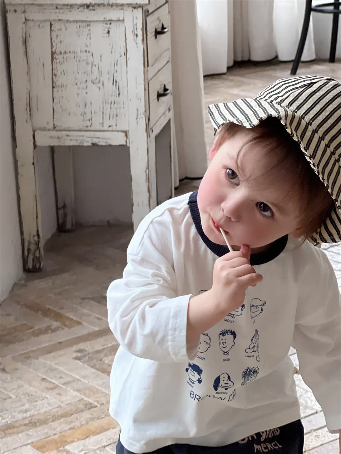Kids Long Sleeve T-Shirt & Sweatpants Set Spring Korean Style — feature 12