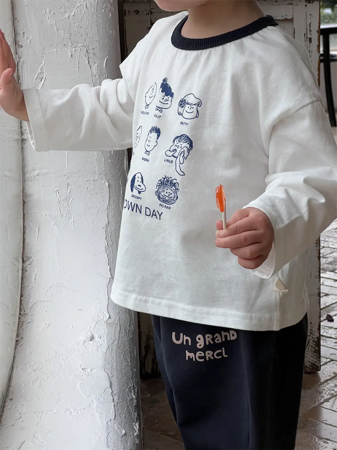 Kids Long Sleeve T-Shirt & Sweatpants Set Spring Korean Style — feature 17