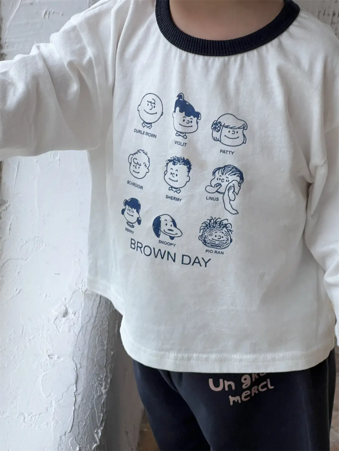 Kids Long Sleeve T-Shirt & Sweatpants Set Spring Korean Style — feature 9