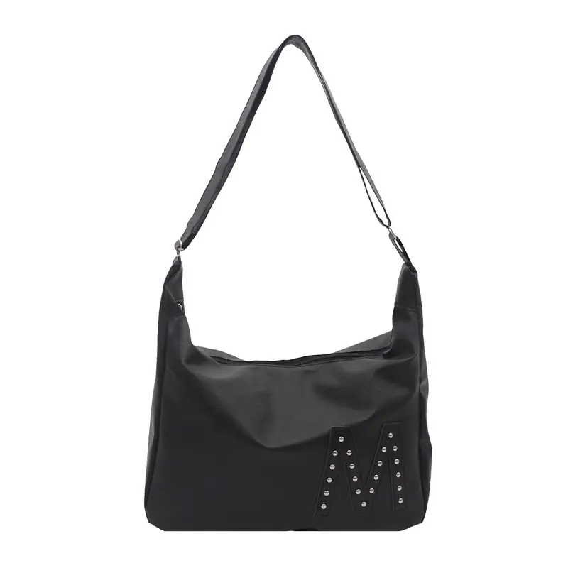 Vintage Brown Leather Shoulder Bag with Studded Design - Image 9