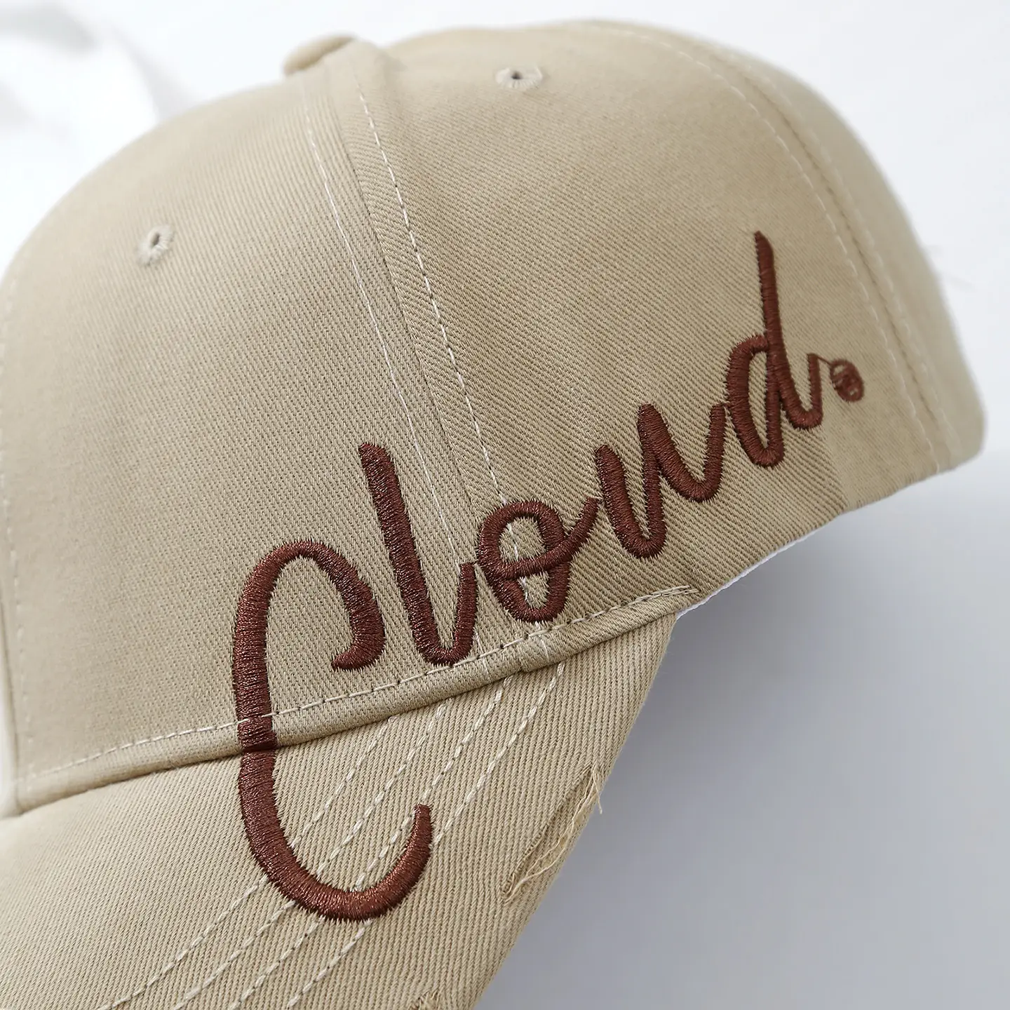 Women's Red Embroidered Baseball Cap Wide Brim Sun Hat — feature 16