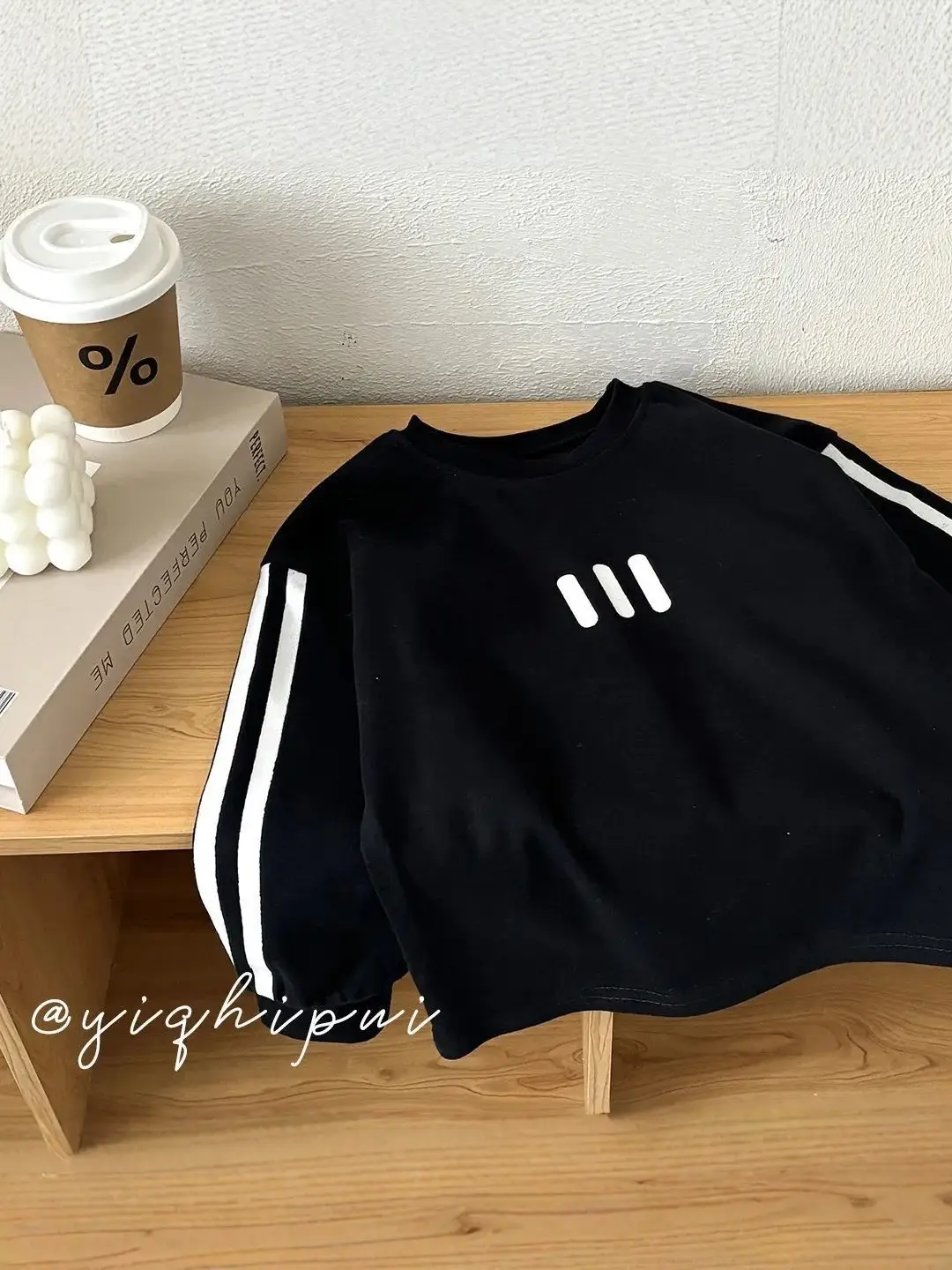 White 3 Stripe Cotton T-Shirt for Boys Spring Autumn - Image 7