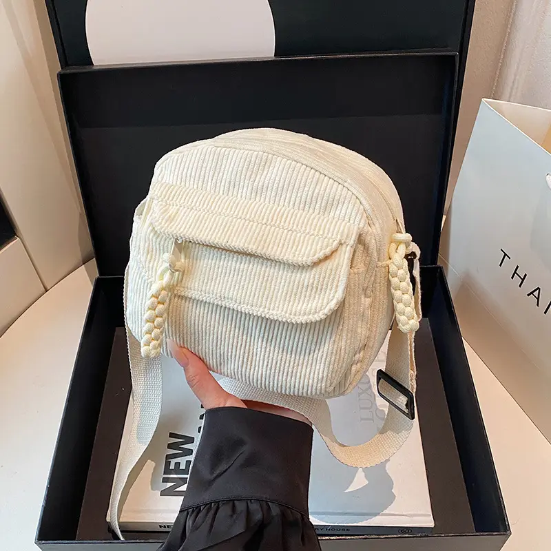Korean Crossbody Bag Women Casual Trendy Beige - Image 7