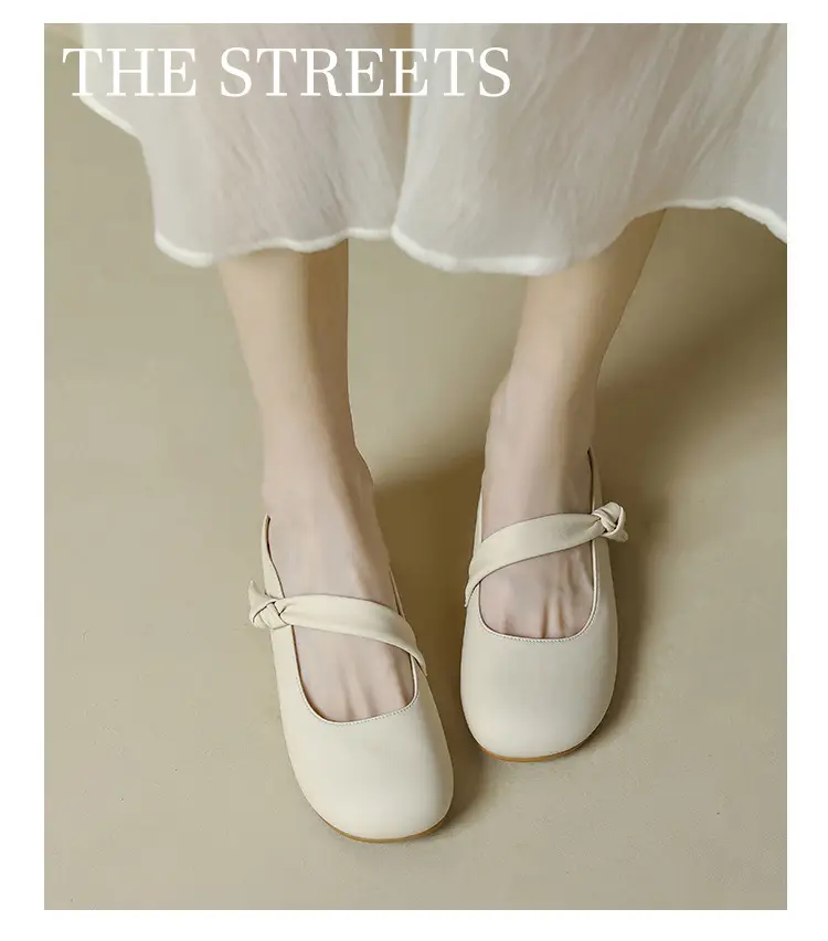 Women's Toe-Toe Half Slippers Cream Spring Summer — feature 2
