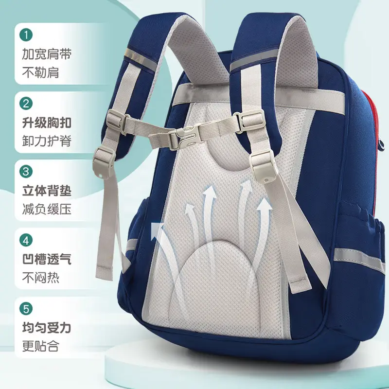 2025 New Kidsren's Spine Protection Schoolbag, Primary School Boy's Large-Capacity Backpack, Girl's Burden Reduction 1-6 Grade