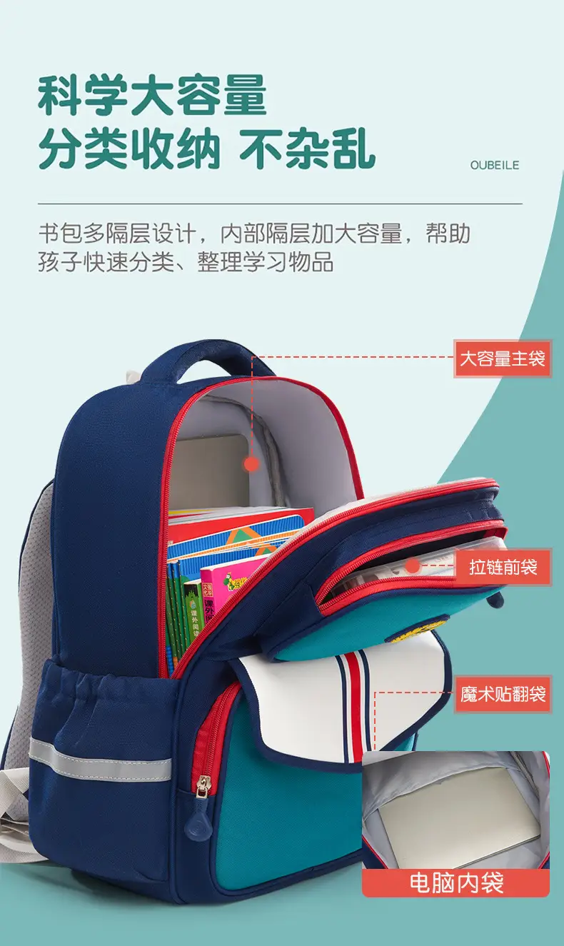2025 New Kidsren's Spine Protection Schoolbag, Primary School Boy's Large-Capacity Backpack, Girl's Burden Reduction 1-6 Grade — feature 7