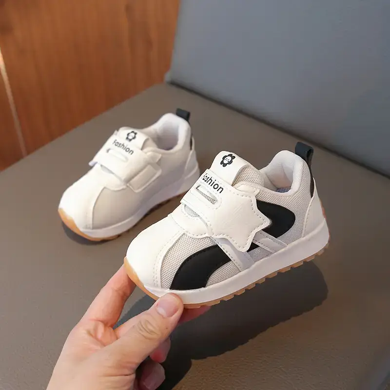 Baby Velcro Shoes White Green Spring Autumn New