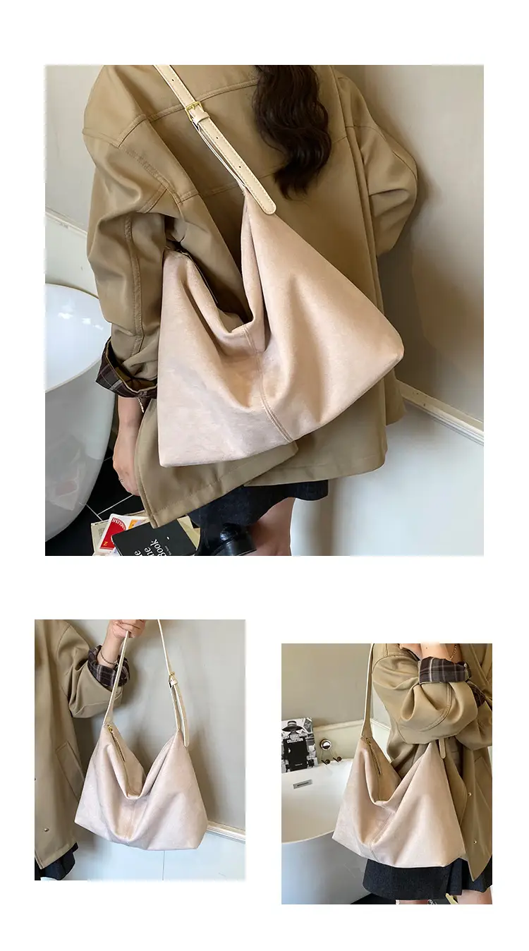 Frosted Women's Shoulder Crossbody Bag Brown Large Capacity — feature 13
