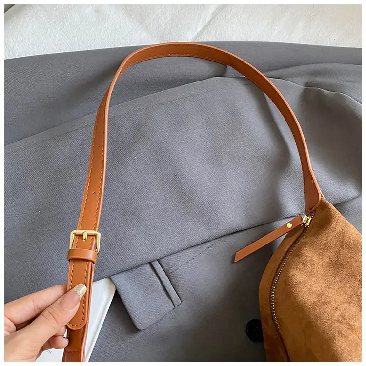 Frosted Women's Shoulder Crossbody Bag Brown Large Capacity — feature 8