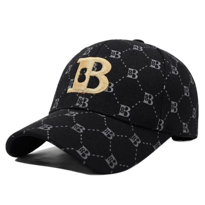 New Letter Embroidered Baseball Cap White Gold - Image 10