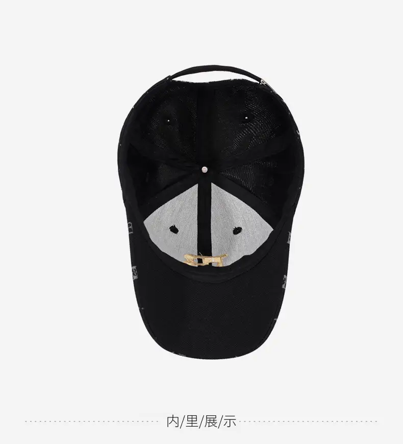 New Letter Embroidered Baseball Cap White Gold β feature 13