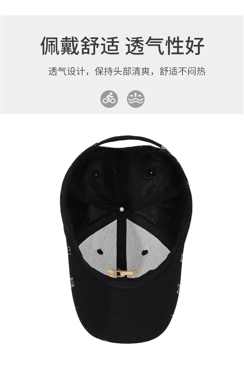 New Letter Embroidered Baseball Cap White Gold β feature 5