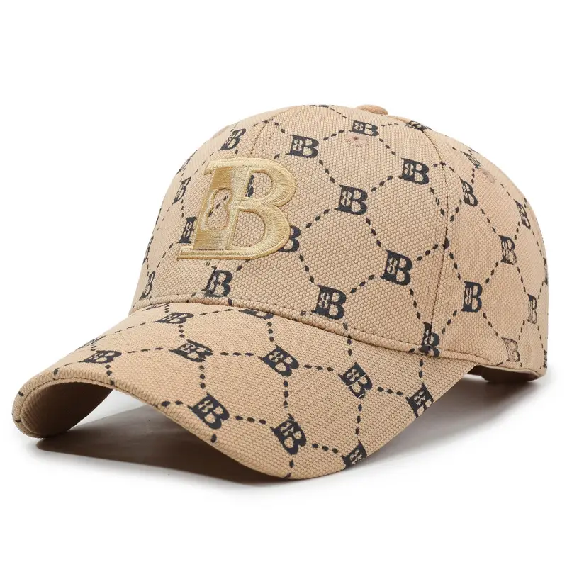 New Letter Embroidered Baseball Cap White Gold - Image 4