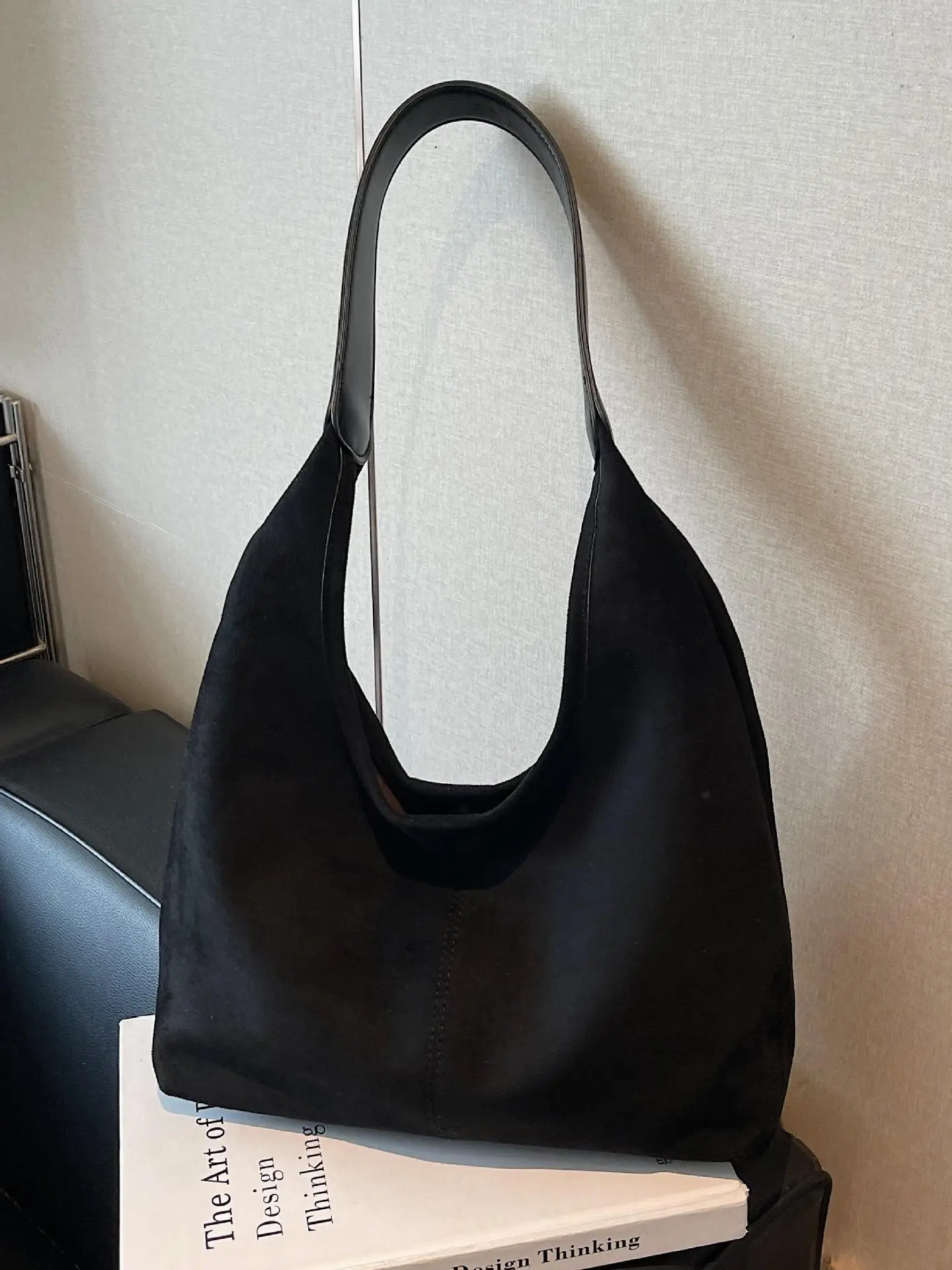 Brown Suede Large Capacity Women's Tote Bag - Image 9