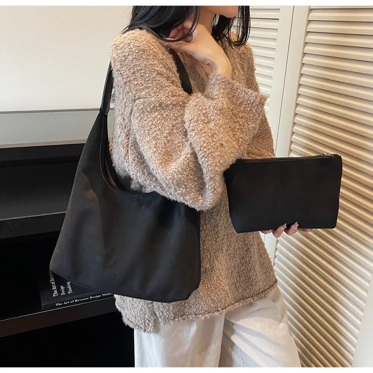 Brown Suede Large Capacity Women's Tote Bag — feature 22