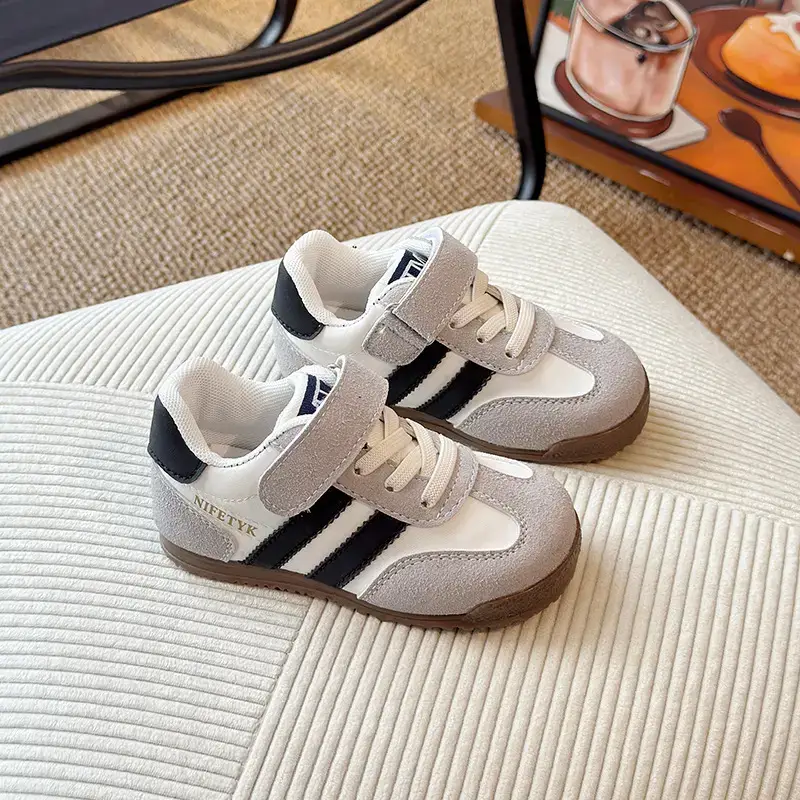 2025 Spring Toddler Walking Shoes Grey White