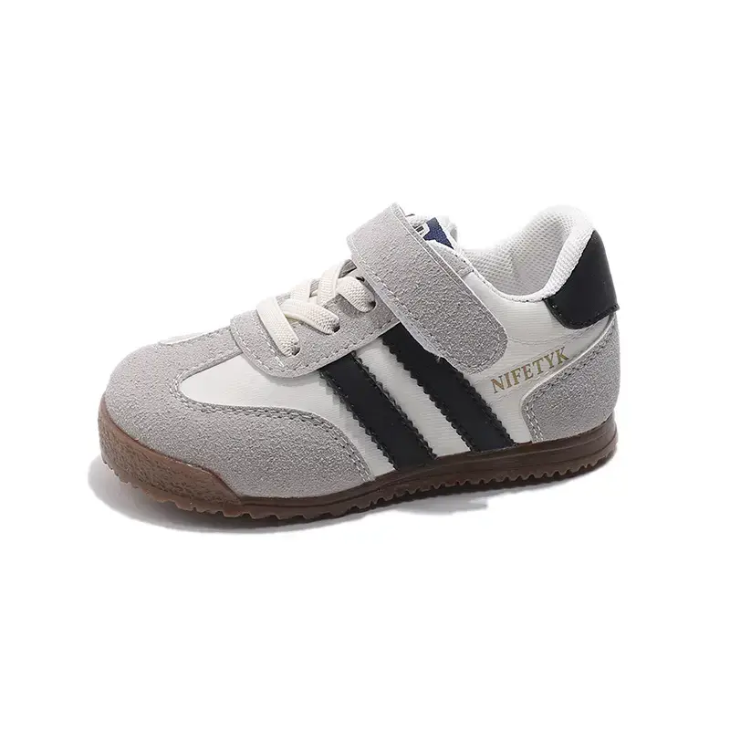 2025 Spring Toddler Walking Shoes Grey White