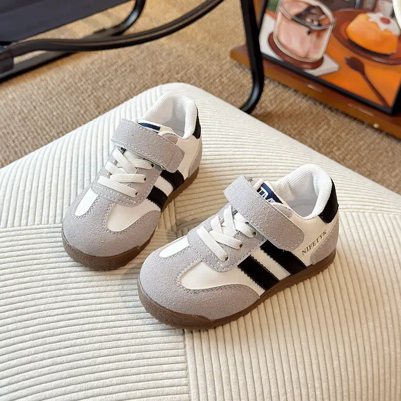 2025 Spring Toddler Walking Shoes Grey White