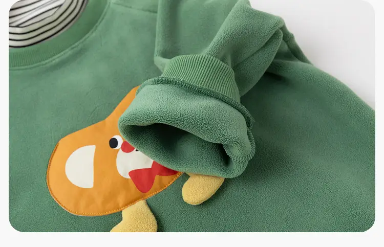 Girls Green Lion Embroidered Sweatshirt — feature 22