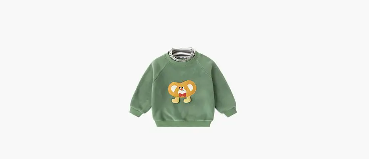 Girls Green Lion Embroidered Sweatshirt — feature 8