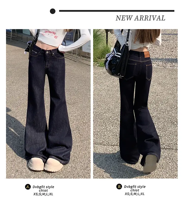 Women American High Street Bell Bottoms Dark Blue — feature 4