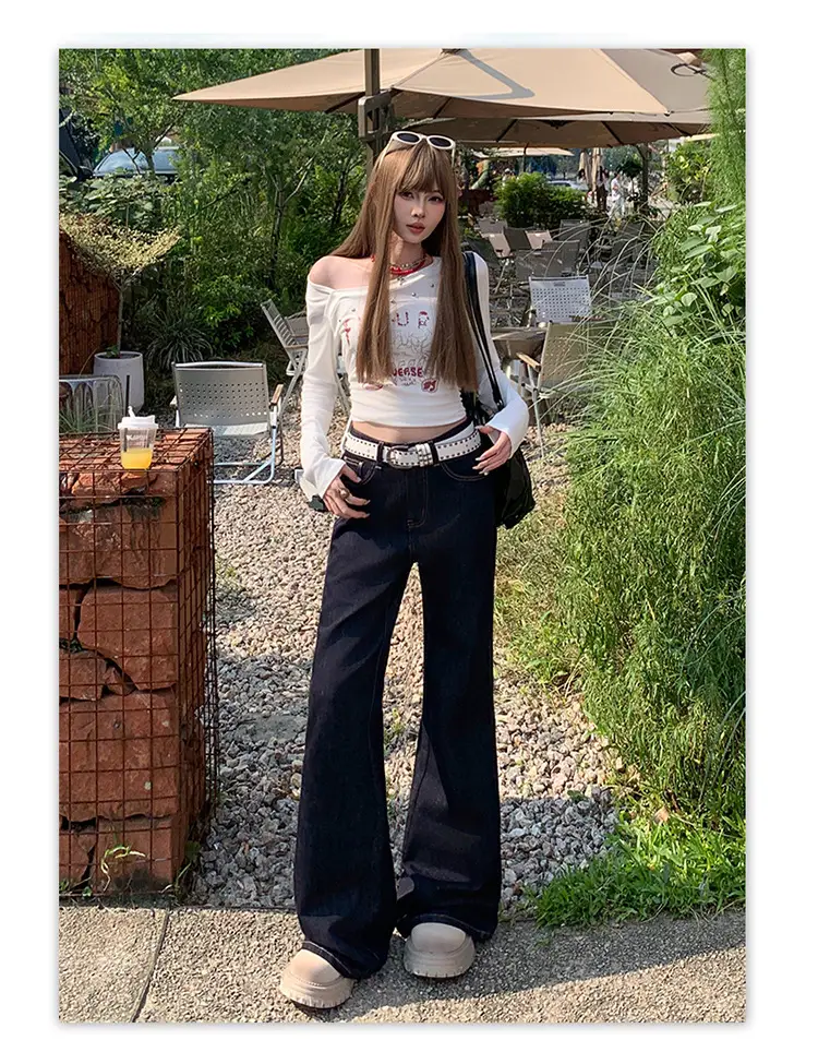 Women American High Street Bell Bottoms Dark Blue — feature 8