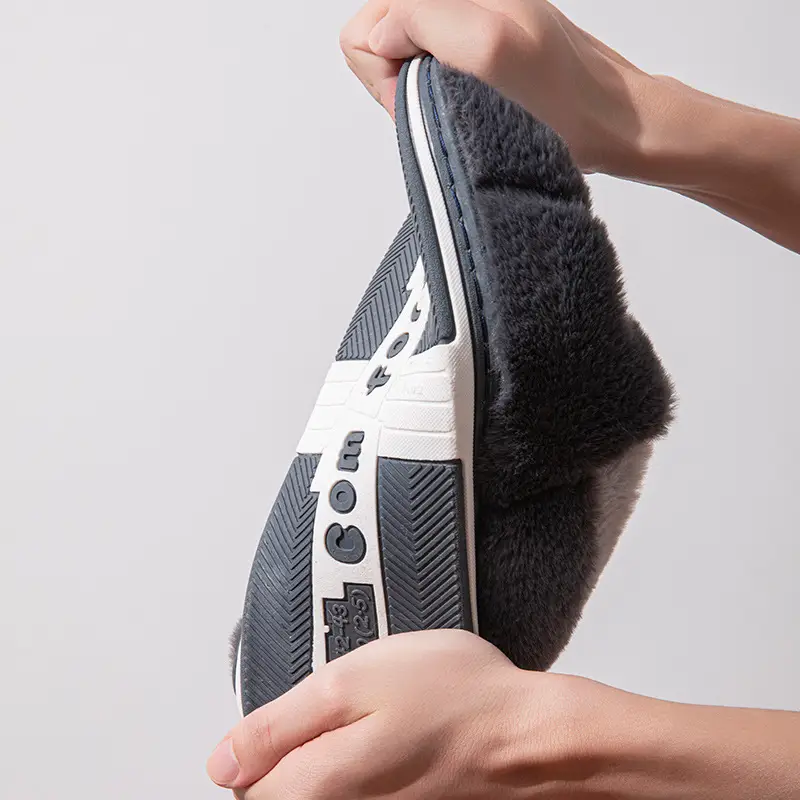 Plus Size Cotton Slippers for Men Winter Bag Heel 2025 New Indoor Home Non-Slip Warm Fleece-Lined Cotton Slippers for Women Winter