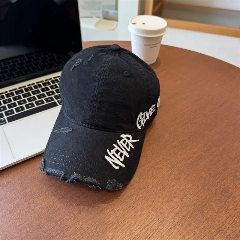Women Wash Denim Cap New Spring Wide Brim Pink - Image 5