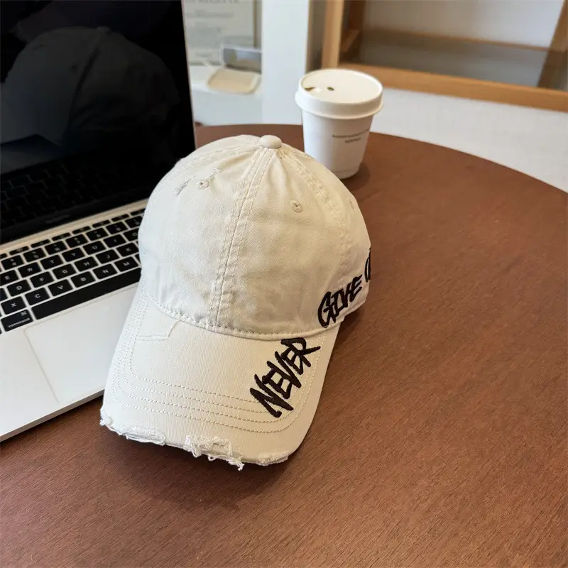Women Wash Denim Cap New Spring Wide Brim Pink - Image 6