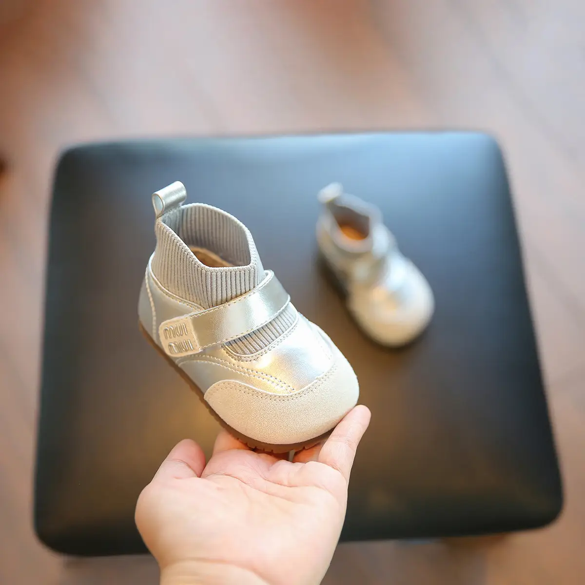 Baby Girl Fleece Lined Sneakers Spring Autumn Non-Slip