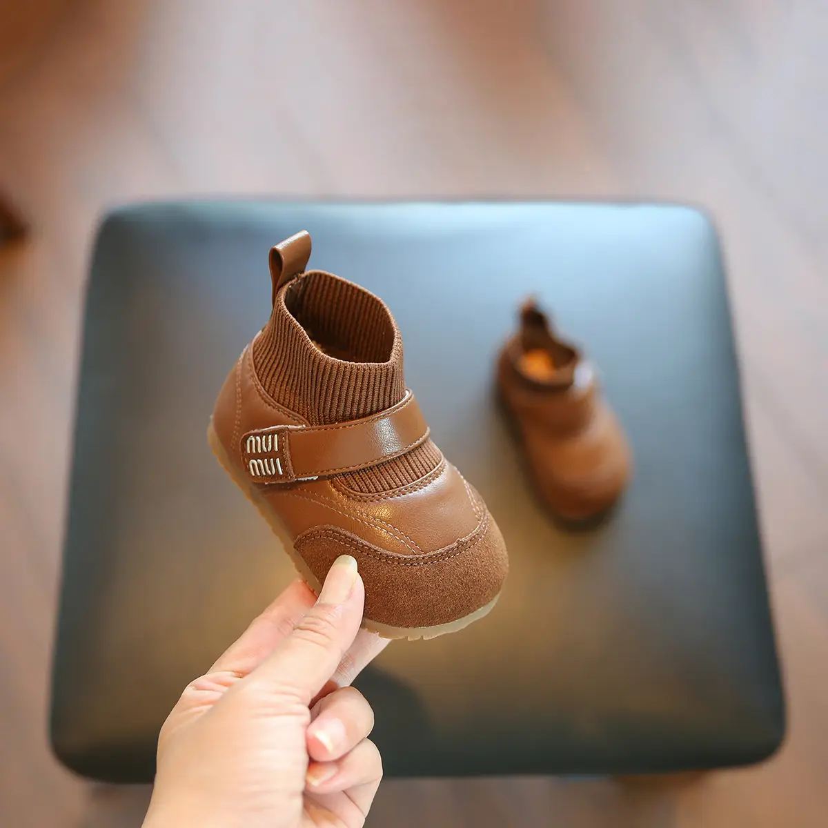 Baby Girl Fleece Lined Sneakers Spring Autumn Non-Slip