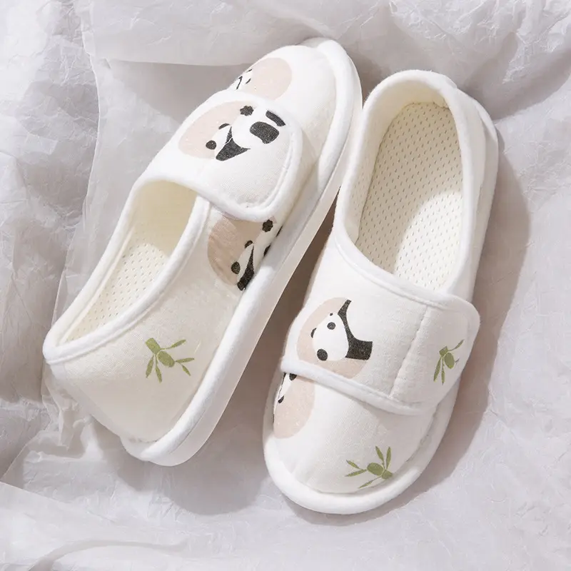 Summer Thin Confinement Shoes for Women, Indoor Home Thick-Soled Non-Slip Soles, Comfortable and Breathable Cotton Slippers for Pregnant Women - Image 2