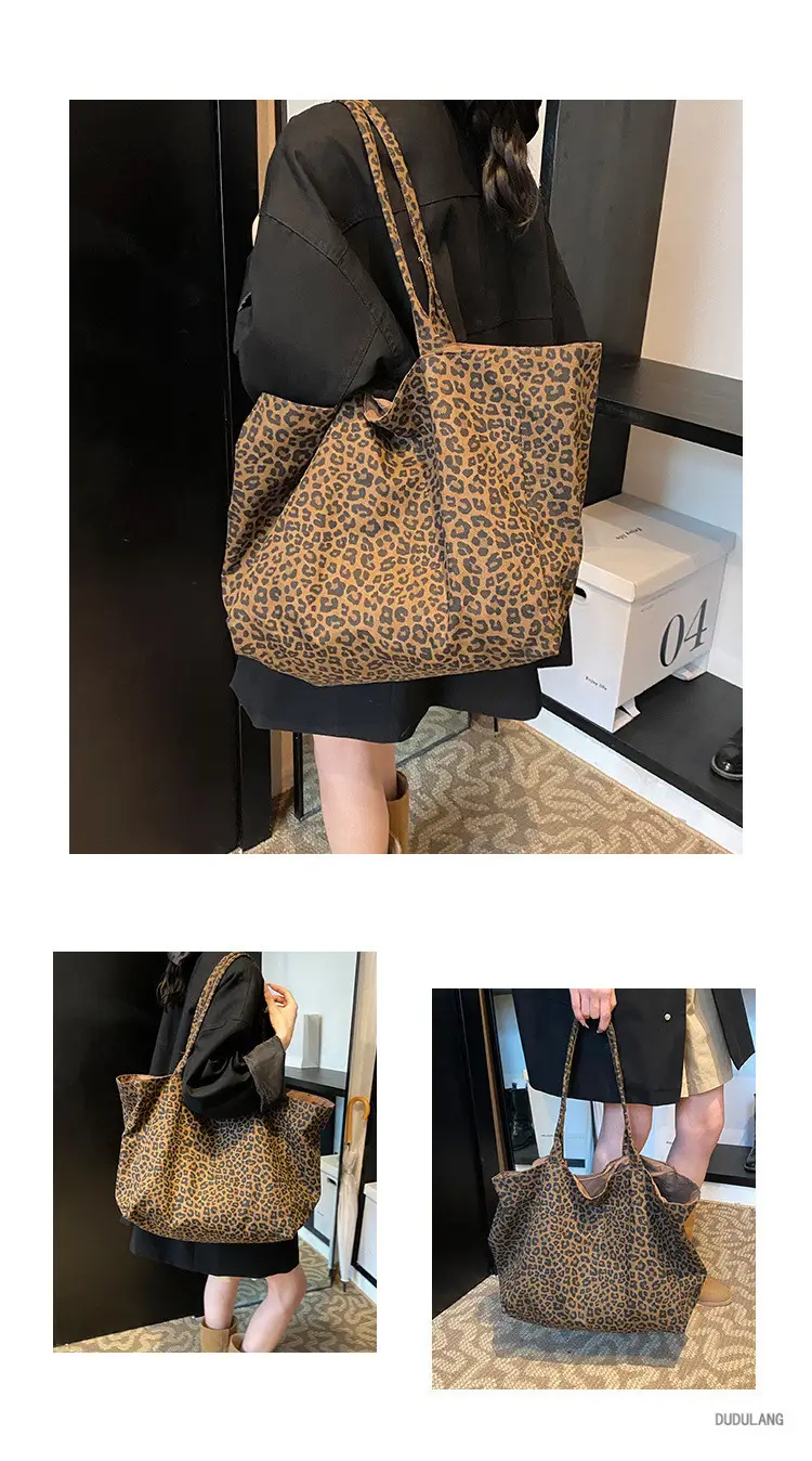 Leopard Print Large Capacity Women's Tote Bag — feature 6