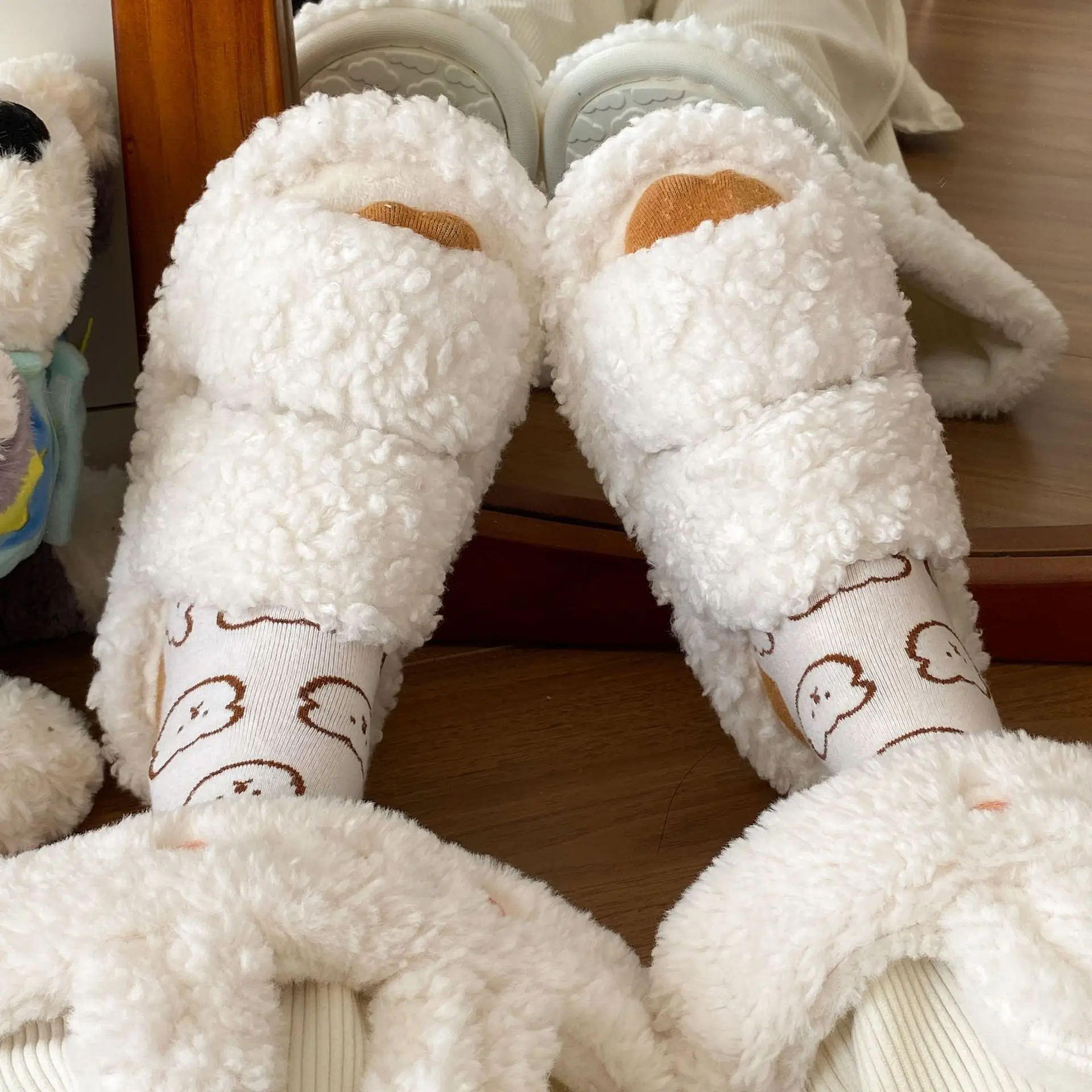 Women's Furry Slippers Retro Cartoon 2025 Winter - Image 4