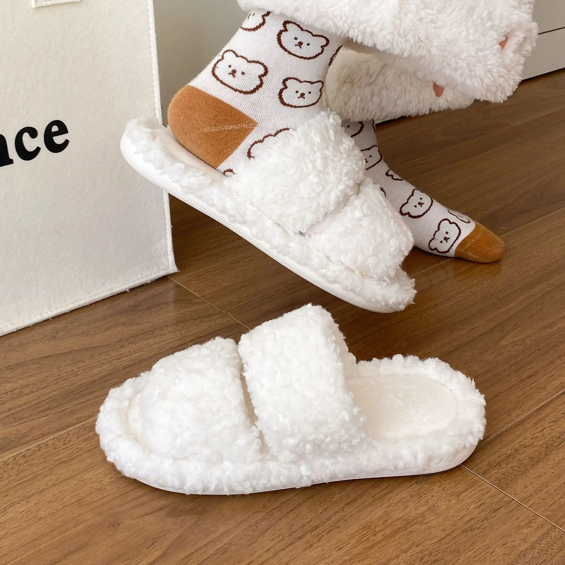 Women's Furry Slippers Retro Cartoon 2025 Winter - Image 5