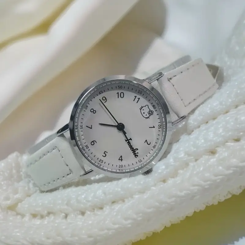 E-Commerce New Women's Watch Kt Cat Belt Watch Wholesale Live Broadcast Popular Girls' Watch Student Exam Watch