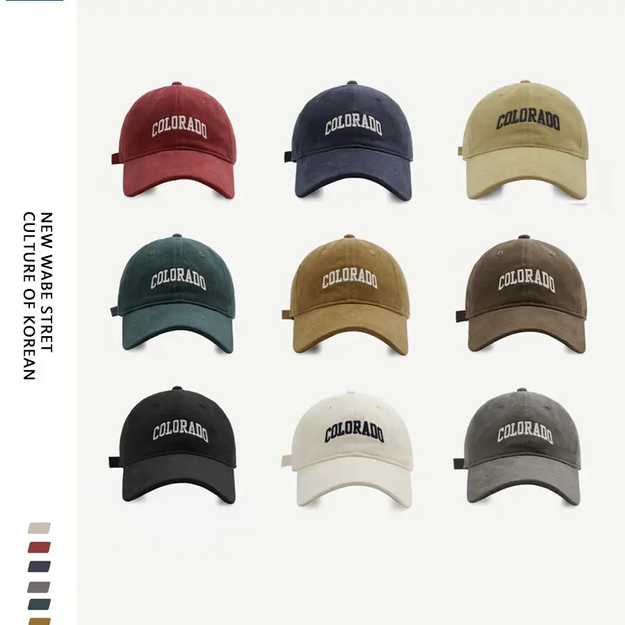 2025 Women Letter Embroidered Brushed Cap Wide Brim Duckbill