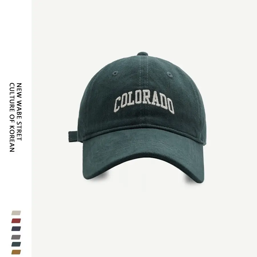 2025 Women Letter Embroidered Brushed Cap Wide Brim Duckbill