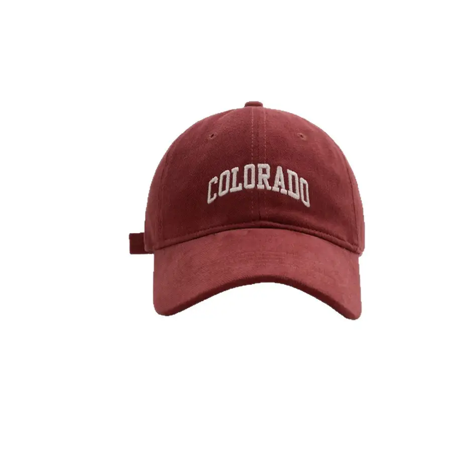 2025 Women Letter Embroidered Brushed Cap Wide Brim Duckbill