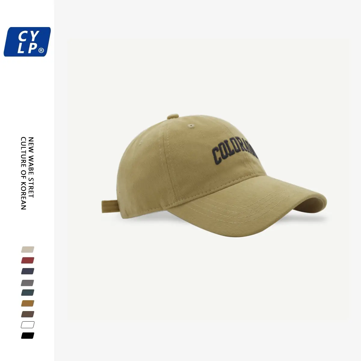 2025 Women Letter Embroidered Brushed Cap Wide Brim Duckbill — feature 27